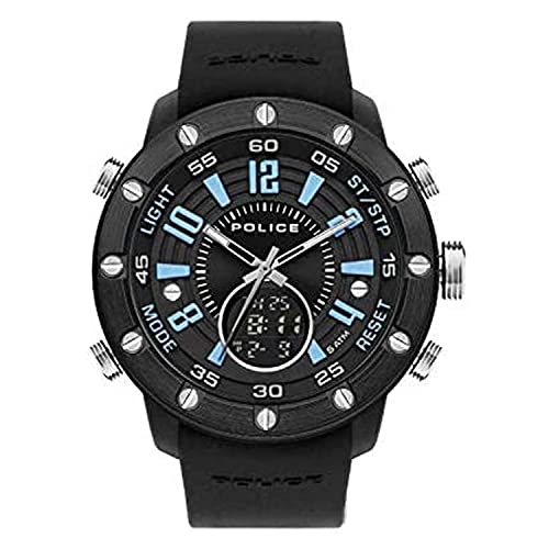 Montre Police Batur homme avec cadran bleu et noir pour un style urbain au quotidien