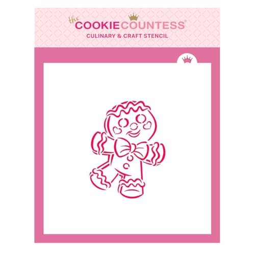 Happy Gingerbread Man PYO Stencil - Drawn by Krista