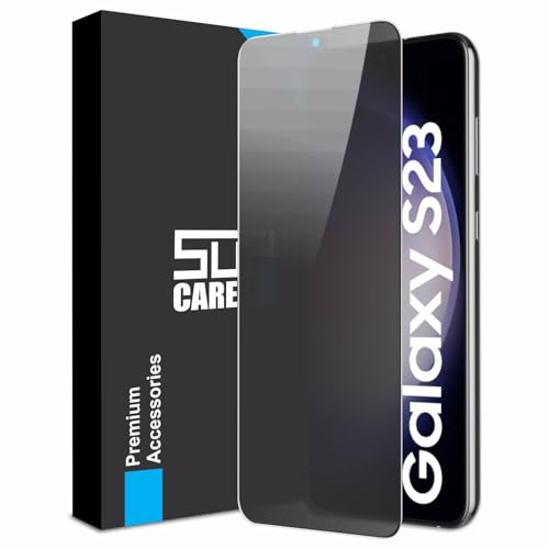 SupCares Privacy Tempered Glass for Samsung Galaxy S23 and Galaxy S22 (6.1 Inch) With Installation Kit | Military-Grade Gorilla Screen Protector |...