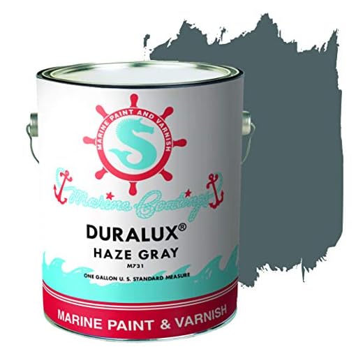 DURALUX Marine Enamel, Haze Gray, 1 Gallon, Topside Paint for Boats and Other Onshore or Offshore Marine Maintenance Applications, Adheres to Steel, Metal, Wood, Fiberglass & Aluminum