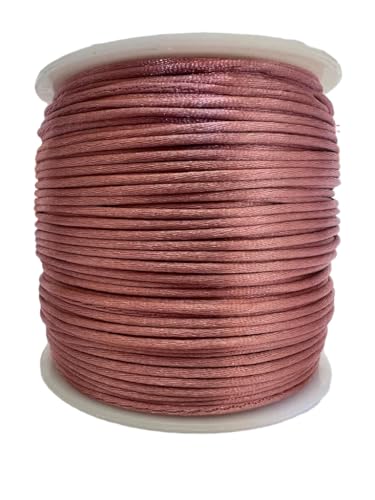 Rolo Cordão De Cetim Seda Rabo De Rato 1mm 10 Metro Colorido (Nude Rosado 093)