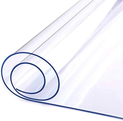 LovePads 1.5mm Thick 60 x 90 Inch Custom Clear Rectangular Table Protector Plastic Tablecloth Furniture Protective Cover Wooden Desk Top Coffee Dining End Countertop Mat