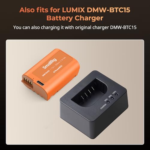 SMALLRIG 2520mAh Replacement USB-C Battery for Panasonic DMW-BLK22, 2.5H Fully Charged, for Panasonic LUMIX GH5 / S5, for LUMIX G5 II, S5 IIX, GH7, GH6, S9, G9 II
