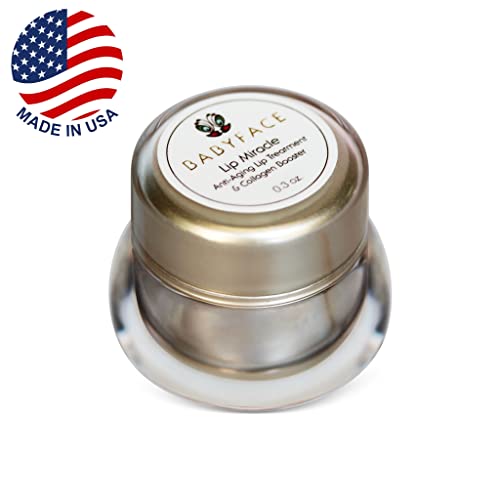 Babyface Hydrating Miracle Lip Balm – Peptide-Infused Treatment for Wrinkles, Lip Lines & Collagen Support with Matrixyl 3000 & Plant Stem Cells (Unflavored)