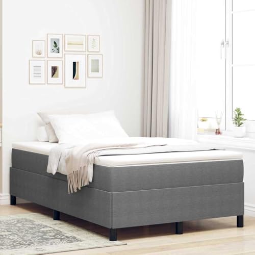 Genérico Estructura de Cama Gris Claro 120 x 190 cm Telas de Pana,Camas y Accesorios,Camas y somieres-42006957