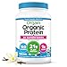 Orgain Organic Vegan Protein + 50 Superfoods Powder, Vanilla Bean - 21g Plant Based Protein, 8g Prebiotic Fiber, No Lactose Ingredients, Gluten Free, No Added Sugar, Non-GMO, 2.02 lb
