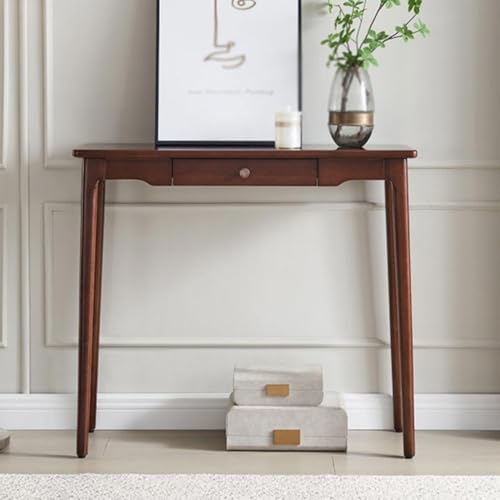 Mesa consola de recibidor con 1 cajón en madera 6