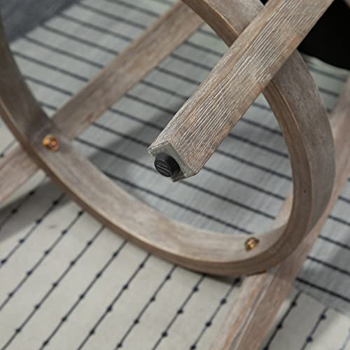 Homcom 26" Counter Height Bar Stools, Linen Fabric Kitchen Stools With Nailhead Trim, Rubber Wood Legs And Footrest For Dining Room, Counter, Pub, Set Of 2, Cream White #TOP7