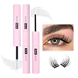 Mavphnee Lash Bond and Seal Clear Strong Hold Eyelash Adhesive Quick Drying Cluster Lash Glue 72Hours Long Lasting 2 in 1 Eyelashes Glue for DIY Lash Extensions Waterproof Cluster Glue