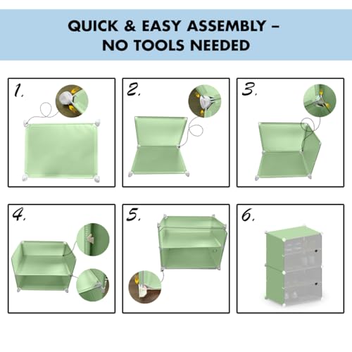 Image of amazon basics DIY Foldable Shoe Rack | 4 Layer Plastic Shoes Rack with Door Cover | Multipurpose Stand for Home & Entryway Green