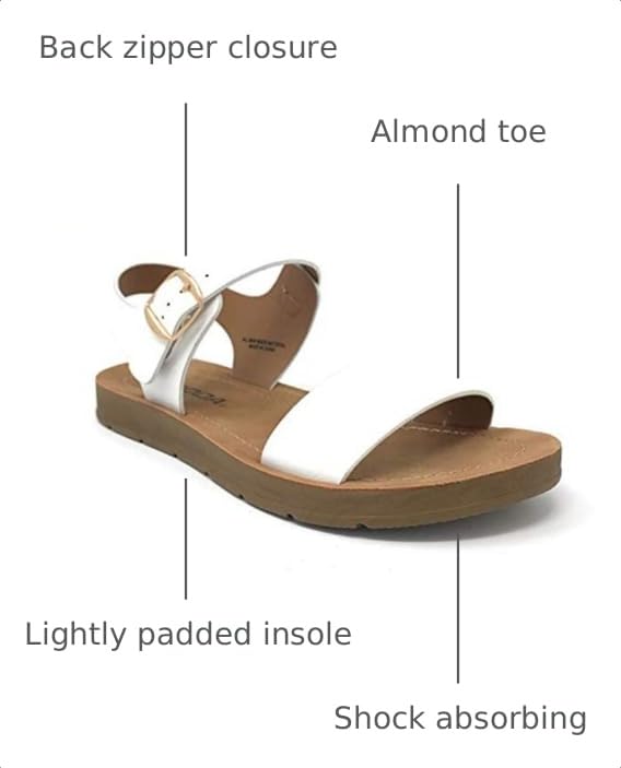Image of Soda PLENTY ~ Women's Strappy Ankle Wrap Buckle Fashion Flat Sandals