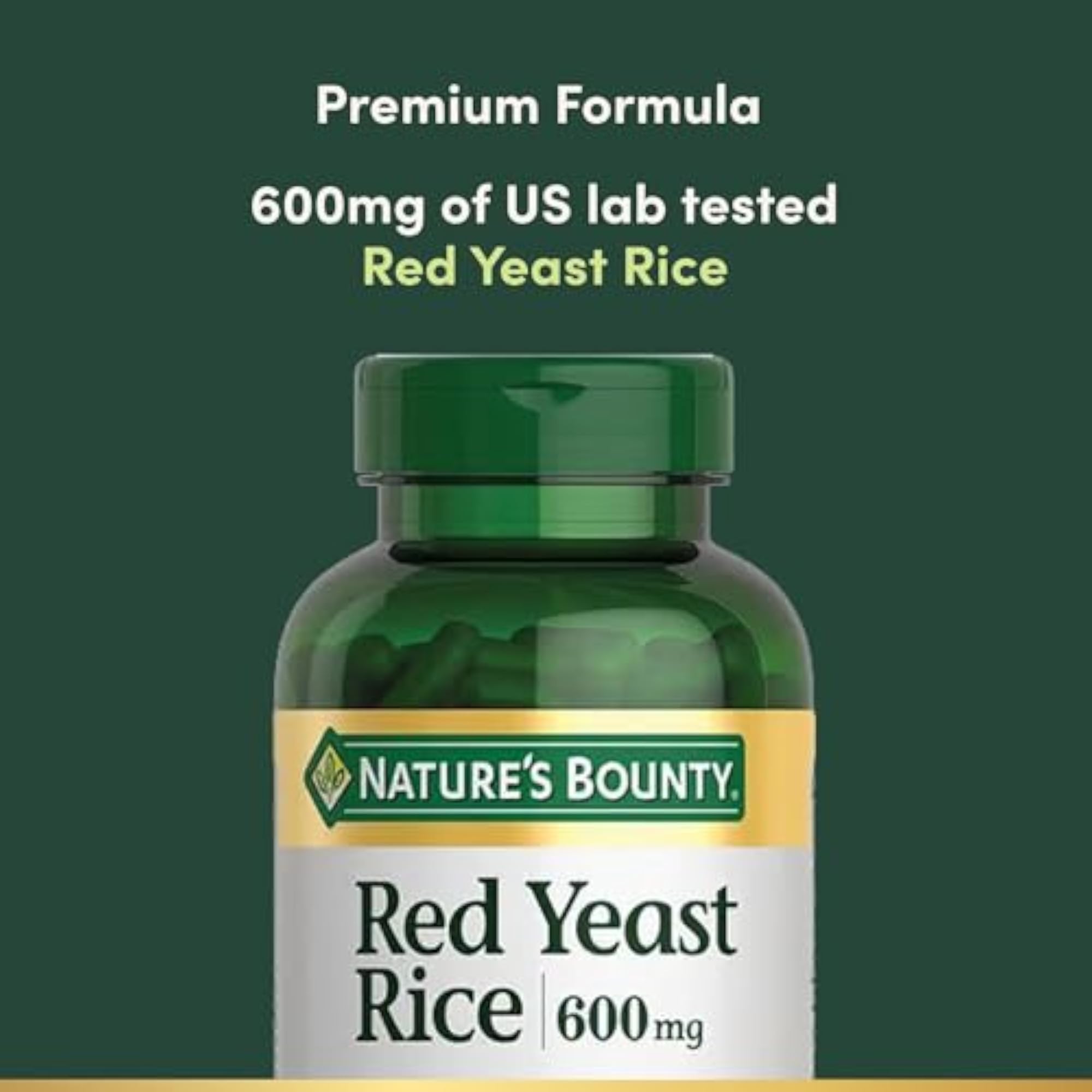 Nature's Bounty Red Yeast Rice, 600 mg, 250 Capsules