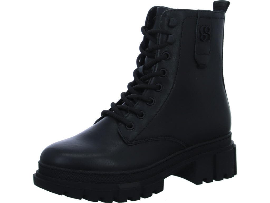 s.Oliver Women's Ankle Boots Without Heel Lace-Up Vegan, black, 42 EU