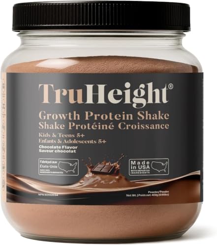 TruHeight Growth Protein Shake (Chocolate Milk Flavor, Whey) Tall Nutrition for Natural Growth &...