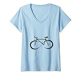 Mujer Bicicleta de carretera de estilo libre Ciclista de rueda Camiseta Cuello V