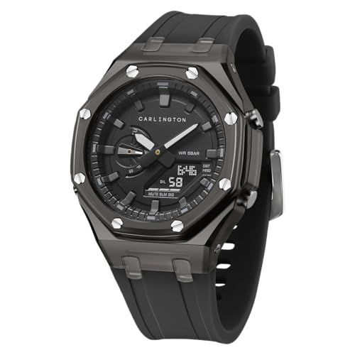 Carlington Velocity Series Analog-Digital Sports Watch Black - Image 2