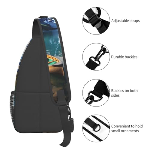 Sac à bandoulière imprimé koala au style décontracté et mixte