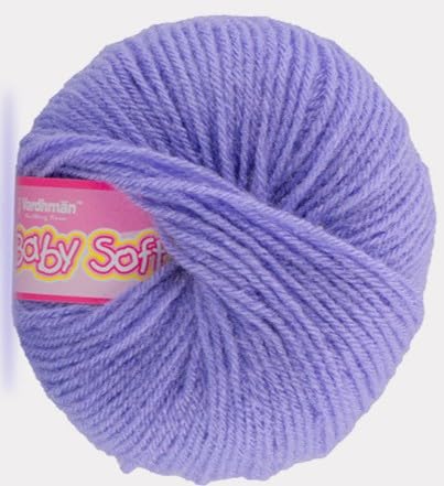 Image of Vardhman BabySoft Knitting Yarn | 100% Acrylic Wool | 4 Ply | Thin Knitting & Crocheting Hook Thread & Lightweight | Special Baby Wool | 150 Grams (6 Balls of 25g) | Machine Washable | Ideal for Blankets, Hats, Booties Ultra-Soft for Baby Sweaters, Blankets, Caps, Socks, Soft toys, Art & craft (Indigo Purple + Iris Purple + White)