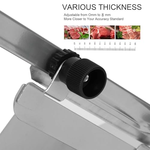 Manueller gefrorener Fleischschneider, verstellbare Dicke, rutschfeste Unterseite, perfekt zum Schneiden von Fleisch, Käse und Gemüse, unverzichtbares Küchenwerkzeug für präzise Schnitte