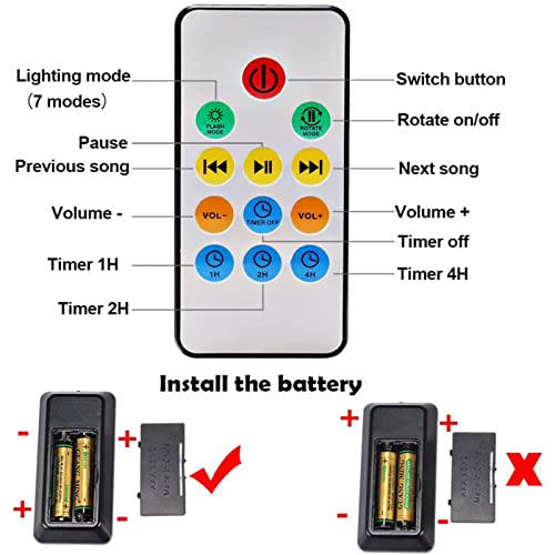 Afstandsbediening Ocean Wave Light Projector 12 LED En 7 Kleuren Veranderende Nachtlampje Met Ingebouwde Mini… - Afbeelding 8