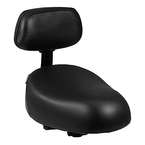 ifundom Cojín de Asiento Engrosado Suave cojín de Asiento de Bicicleta Largo Ancho Asiento de Bicicleta Acolchado sillín de Bicicleta cómoda y Transpirable Black