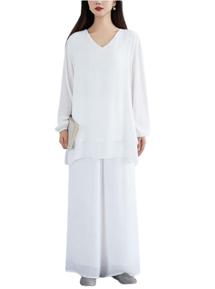 Conjunto de ropa Zen Two premium con pantalón de pierna ancha 8