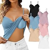 Matériau du Caraco : ce debardrur pour femme avec soutien-gorge intégré est composé à viscose et élasthanne. Confortable, respirant, léger et flexible. Le débardeur deux-en-un confortable et magnifique avec soutien-gorge vous offre une meilleure expérience de port.