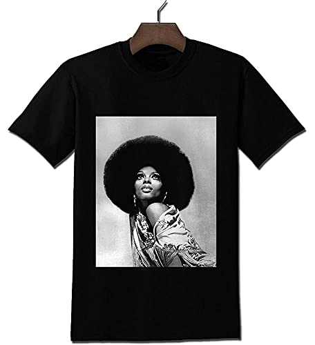 biANUTEDwr6d Diana Ross Soul Singer Legend Black Tshirt Black Black M