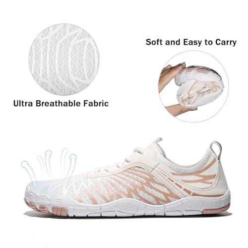 Water Shoes for Women, Lightweight Wide Toe Box Beach Sneakers with Barefoot Feel, Breathable Gym Shoes Non-Slip Outdoor Footwear2