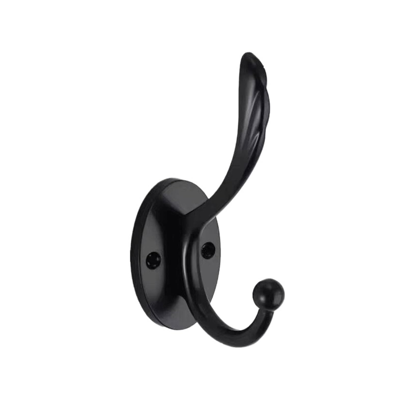 Zthyshoz Black Coat Hooks Zinc Alloy Wall-Mounted Coat Rack, Suitable For Wardrobes, Behind Wardrobe Doors, And Living Rooms(Black)