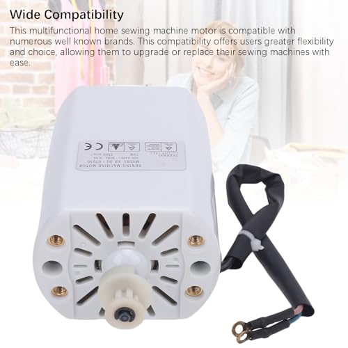 Miniatura 2 de Motor De La Máquina De Coser, 70 W Multifuncional 5500 Rpm Potente Máquina De Coser Eléctrica Con Control De Velocidad Estable Para Hogar, Costura Creativa, Proyectos De Moda, Reparaciones Rápidas, Mu