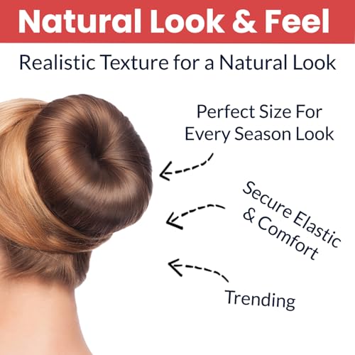 Image of TEMPERIA (2pcs) Hair Bun & Puff Maker for Women & Girls - Hairstyle Accessories for Buns, Juda, French Twists & Updos - Modern Bun, Hair Bump Up & Puff Clips & Styling Tools