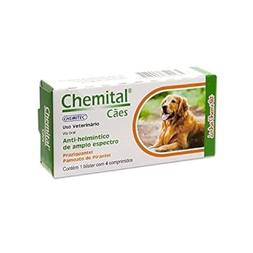 Medicamento Chemital para Cães adultos 4 Comprimidos