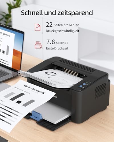PANTUM P2502W Laserdrucker Schwarz Weiss, Drucker WLAN, AirPrint, Klein für Familien, Schulen und Büros – Bild 6