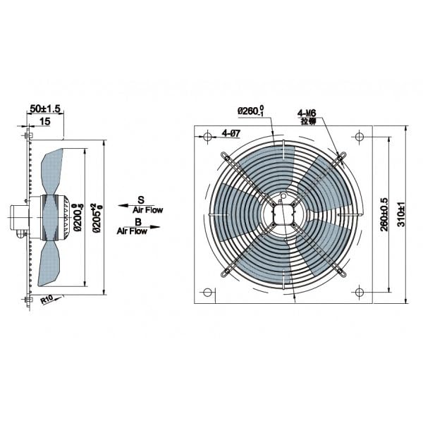 Extractor helicoidal empotrable Bilake para eliminar calor y humo 5