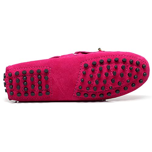 Image of ANUFER Women's Classic Suede Penny Loafers Comfort Handmade Slipper Moccasins