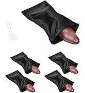 GONGKANGYUAN 4 Pack Shoe Bags for Travel Satin Fabric Shoe Bag with Drawstring for Men Women Trav...