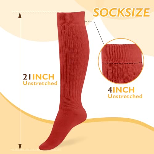 Image of Buauty Slouch Socks for Women, Soft Extra Long Chunky Scrunch Knee High Sock Winter Knit Slouchy Socks Leg Warmmers