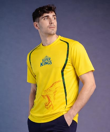 Image of SHODOX Men's IPL Cricket Jersey Dot Knit Breathable Half Sleeve Sports Fit T-Shirt Lightweight Relaxed Fit Athletic Team Wear Summer 2026 Poly Blends
