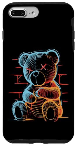 Cool Teddy Bear Graphic Streetwear Case for iPhone 7 Plus/8 Plus