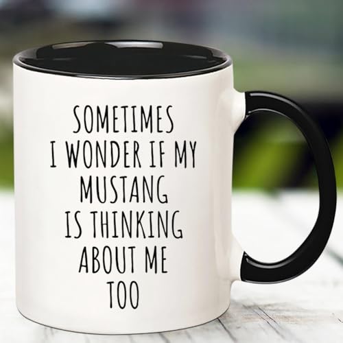 Taza Funny Mustang 11 oz Negra de Cerámica miniatura 3