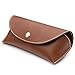 Produktbild Vococal Retro PU Leder Sonnenbrille Brillenetuis Box/Dauerhafte Brille Protector Case Etui mit Easy-Click Metal Schnalle, Braun