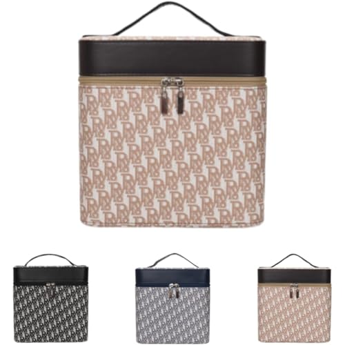 Digglyメイクボックス 化粧品ボックス コスメ化粧ボックス ーチ 大容量 鏡付き お洒落 持ち運び便利 防塵 防水 取っ手付き 小物 化粧道具 小物入れ おしゃれ コスメ プレゼントに最適 かわいい PUーチのためのトイレタリーオーガナイザー旅行ーチの