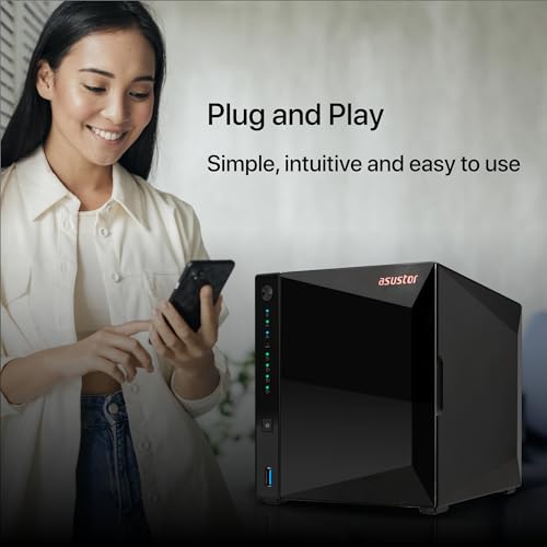 Image of Asustor Drivestor 4 Pro Gen2 AS3304T v2, 4 Bay NAS, 1.7GHz Quad-Core, 2GB RAM DDR4, 2.5GbE High-Speed Network, Personal Media Server, Best Value Home Cloud, Network Attached Storage(Diskless)