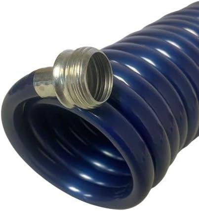 ProCamp 15 ft RV Spray Down Water Hose Coil with Spray Nozzle & Quick Connect – Heavy-Duty RV Washdown Hose for Camper, Trailer & Motorhome
