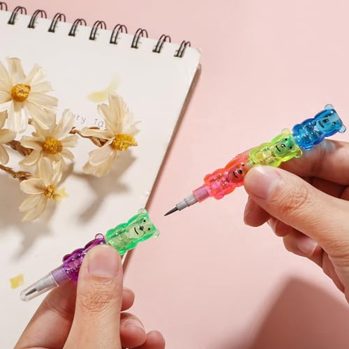 Set de 5 Lápices apilables con diseño de oso miniatura 5