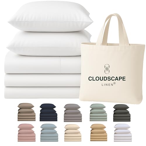 CLOUDSCAPE Split King Sheets Sets for Adjustable Bed...