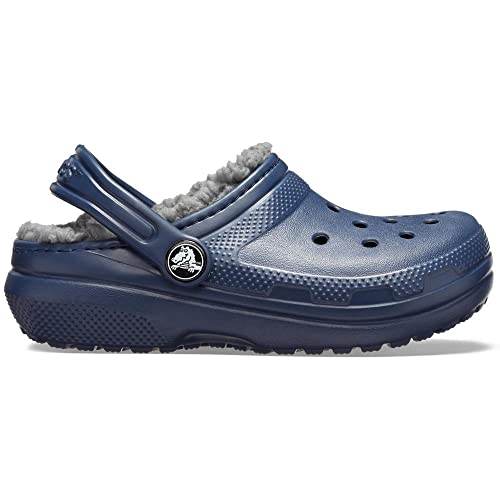 Crocs Classic Lined Clog (Toddler/Little Kid/Big Kid) Navy/Charcoal 1 Little Kid M