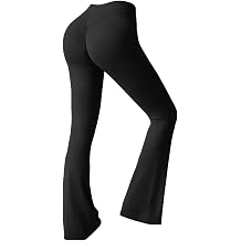 Yoga Pants Women High Waisted Butt Lifting Casual Soft Wide Leg Flared Bell Bottoms Smooth Touch Stretch Flare Leggings