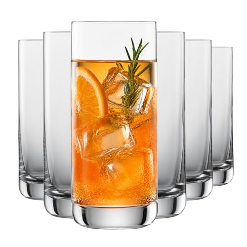 SCHOTT ZWIESEL Longdrinkglas Simple 6er Set Trinkgläser für Longdrinks und Cocktails aus Tritan Kristallglas spülmaschinenfest 123665